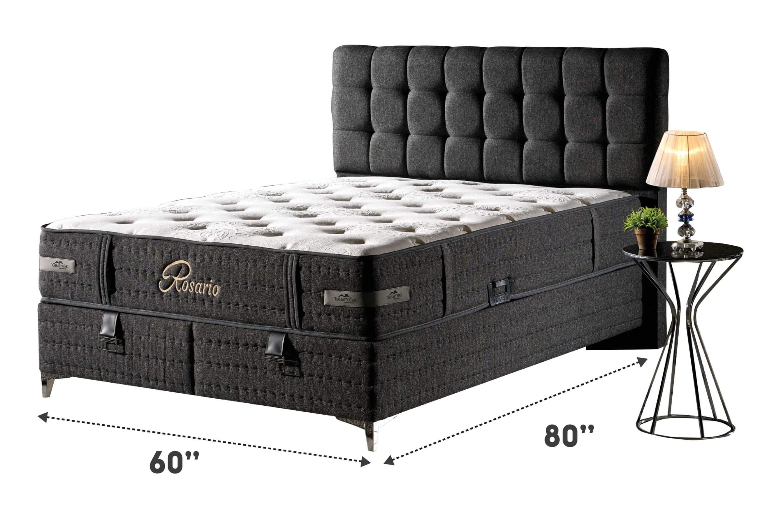 Rosario Tufted Fabric Bed, Queen Size