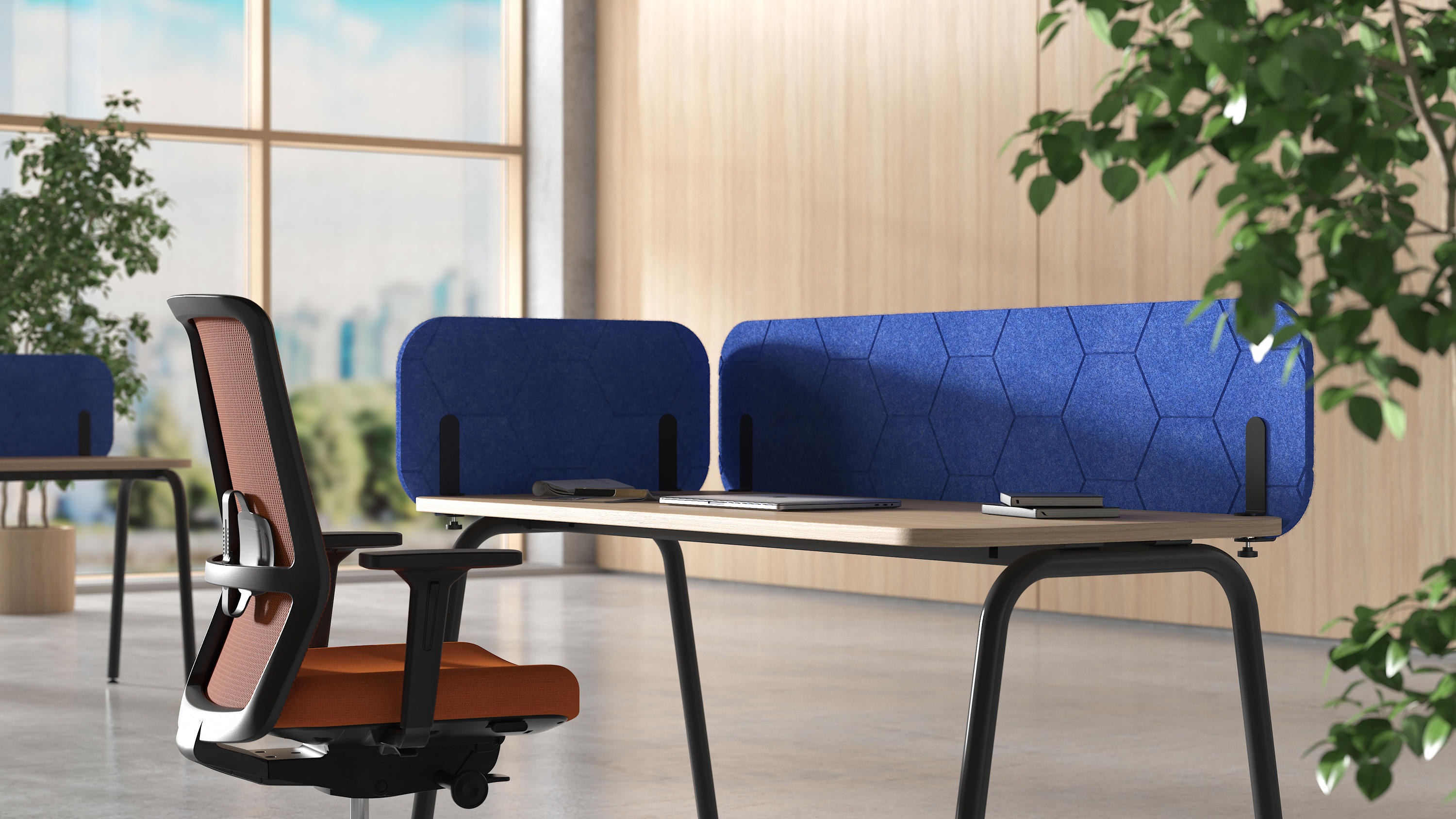 Round D27.6" Melamine Office Single Desk w/Grommet & Rounded Corners