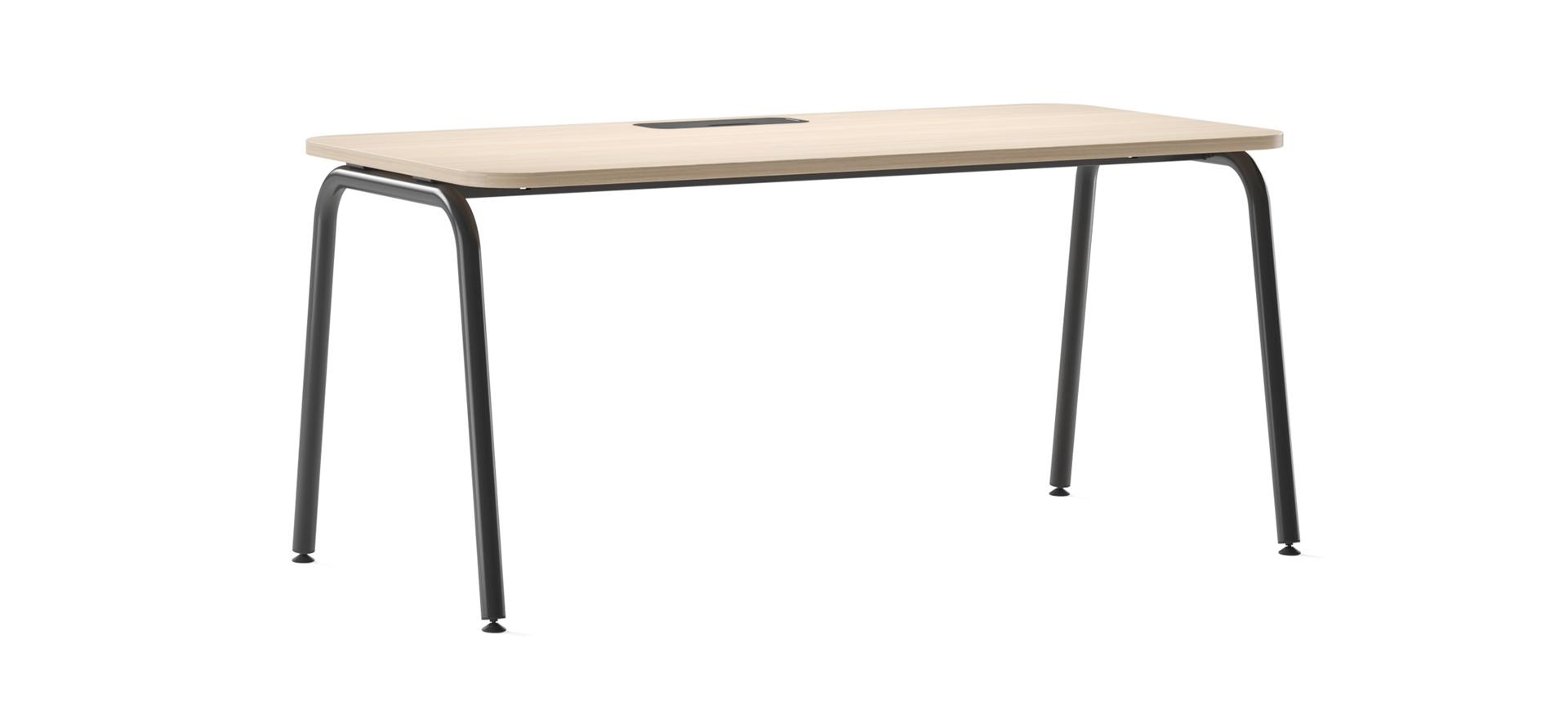 Round 62.9" Melamine Single Office Desk for 1 Person