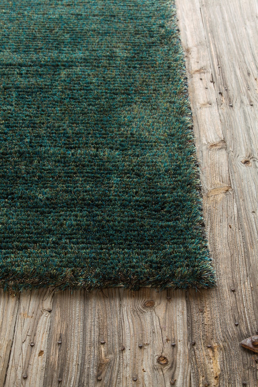 Royal Wool/Polyester Rectangular Handmade Rug, 9' x 13'