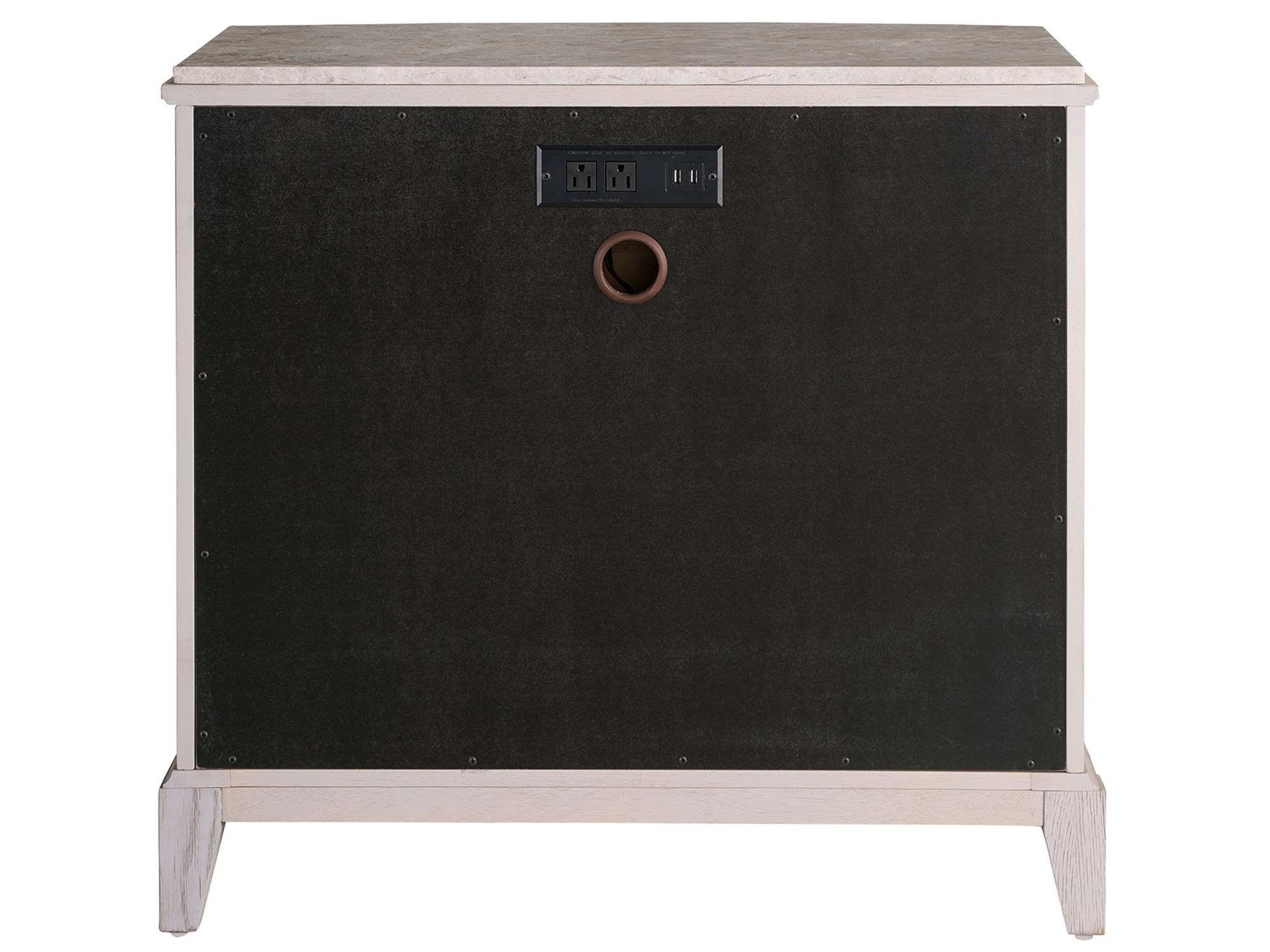 Coalesce Wood Stone Top Nightstand w/3 Drawers