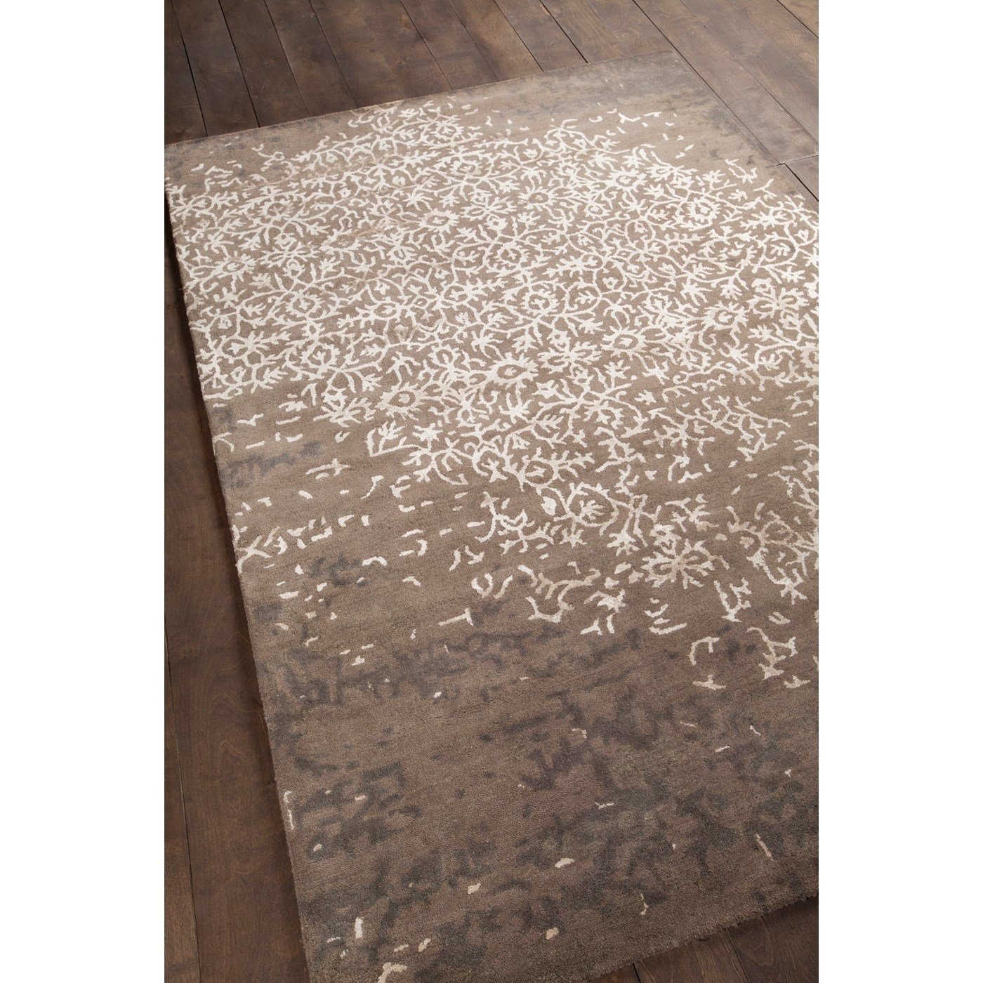 Rupec Wool/Viscose Rectangular Handmade Rug, Composition 1