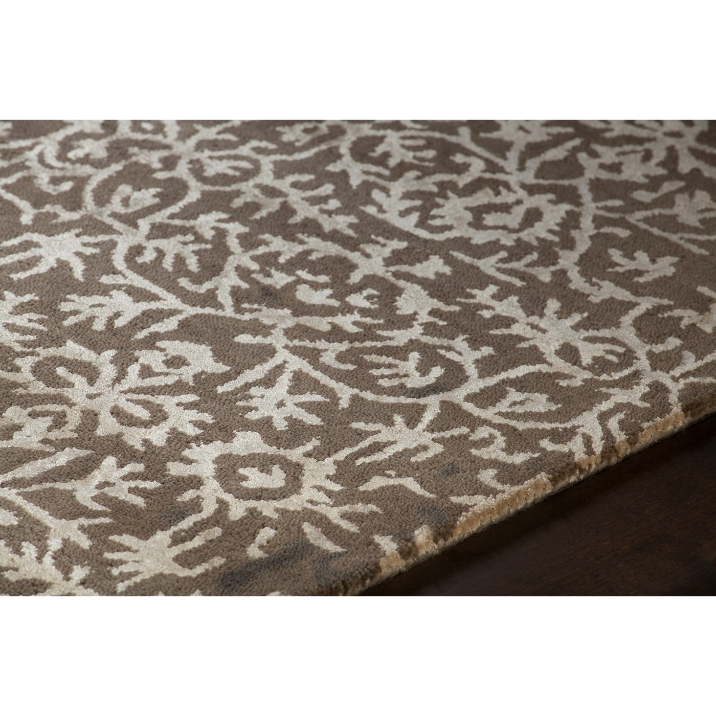 Rupec Wool/Viscose Rectangular Handmade Rug, 9' x 13'