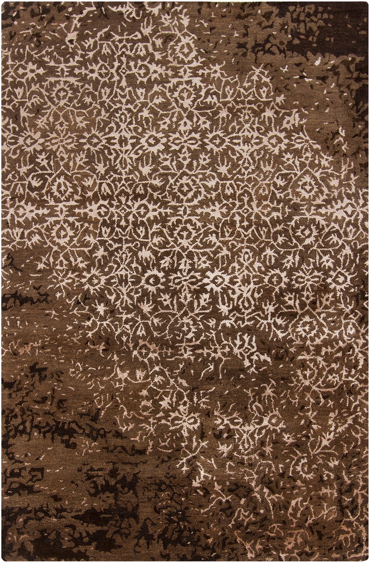 Rupec Wool/Viscose Rectangular Handmade Rug, Composition 1