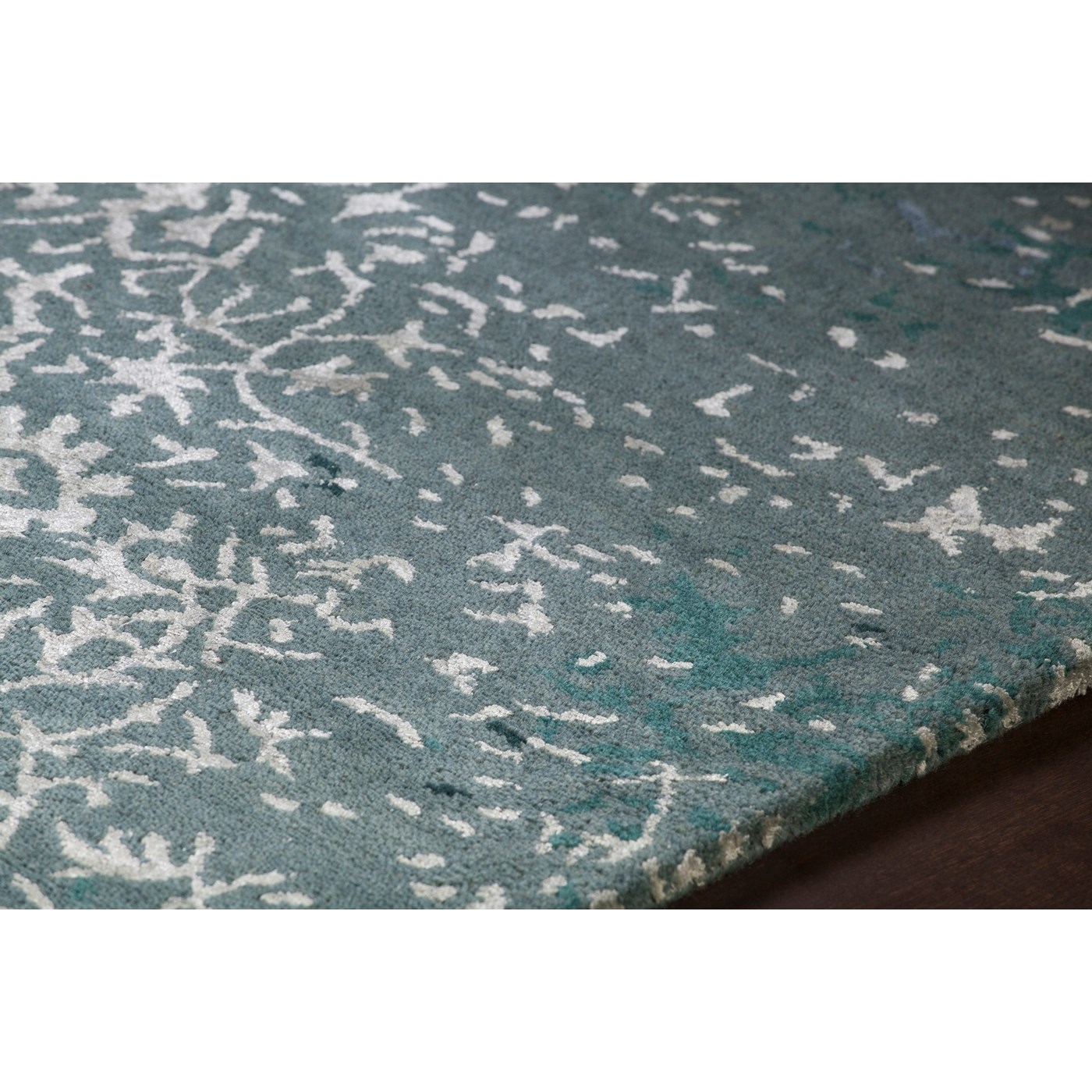Rupec Wool/Viscose Rectangular Handmade Rug, 9' x 13'
