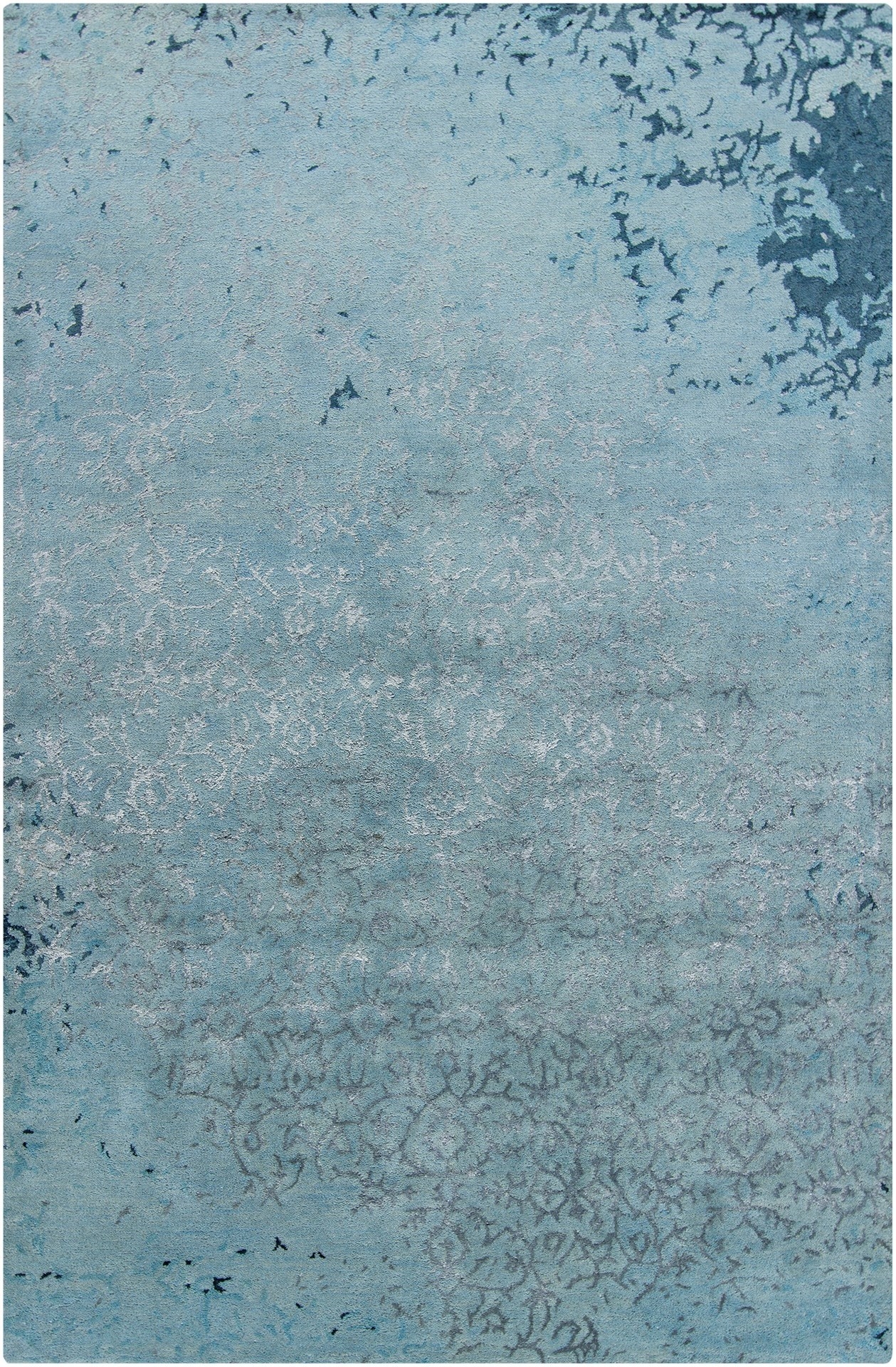 Rupec Wool/Viscose Rectangular Handmade Rug, Composition 1