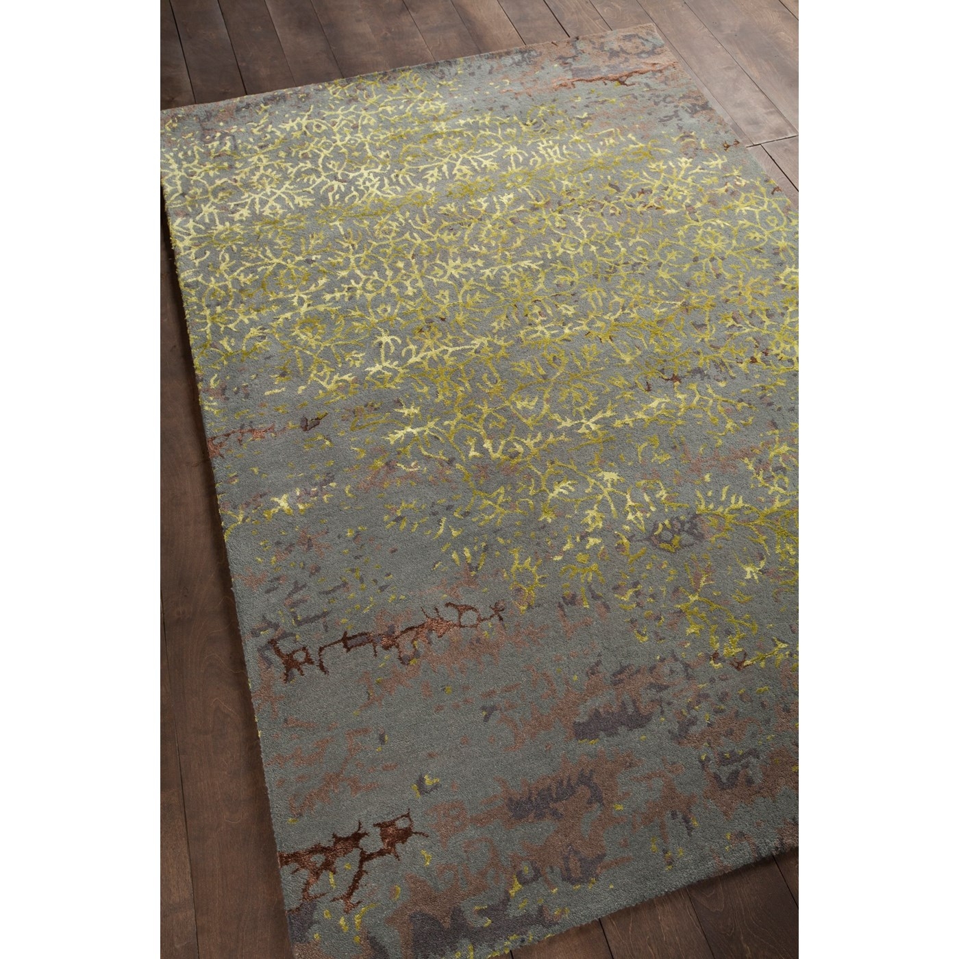 Rupec Wool/Viscose Rectangular Handmade Rug, 5' x 7'6"
