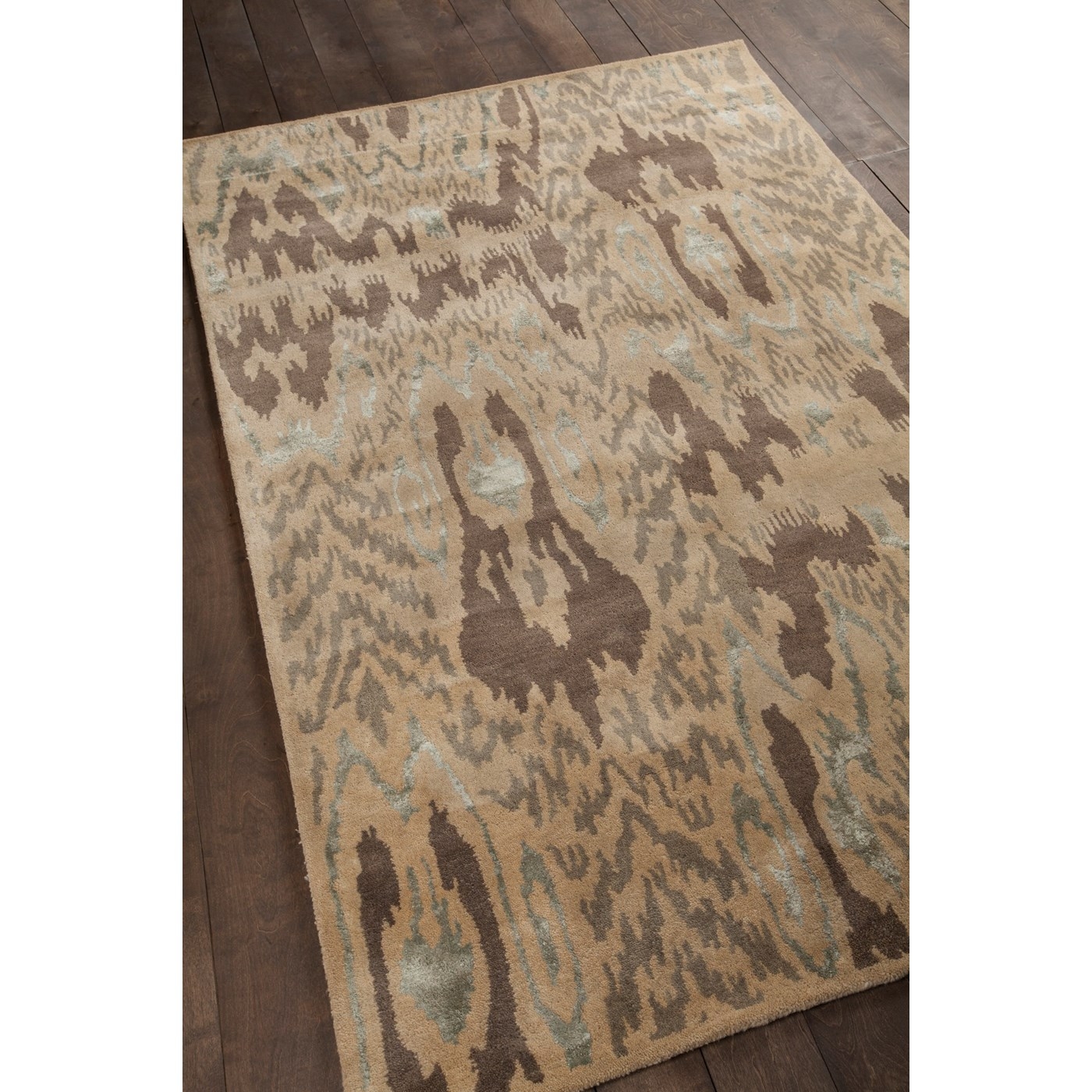 Rupec Wool/Viscose Rectangular Handmade Rug, 9' x 13'