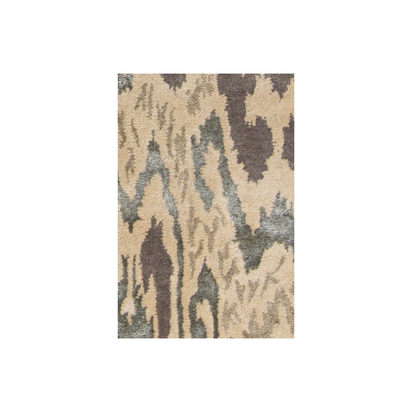 Rupec Wool/Viscose Rectangular Handmade Rug, 9' x 13'