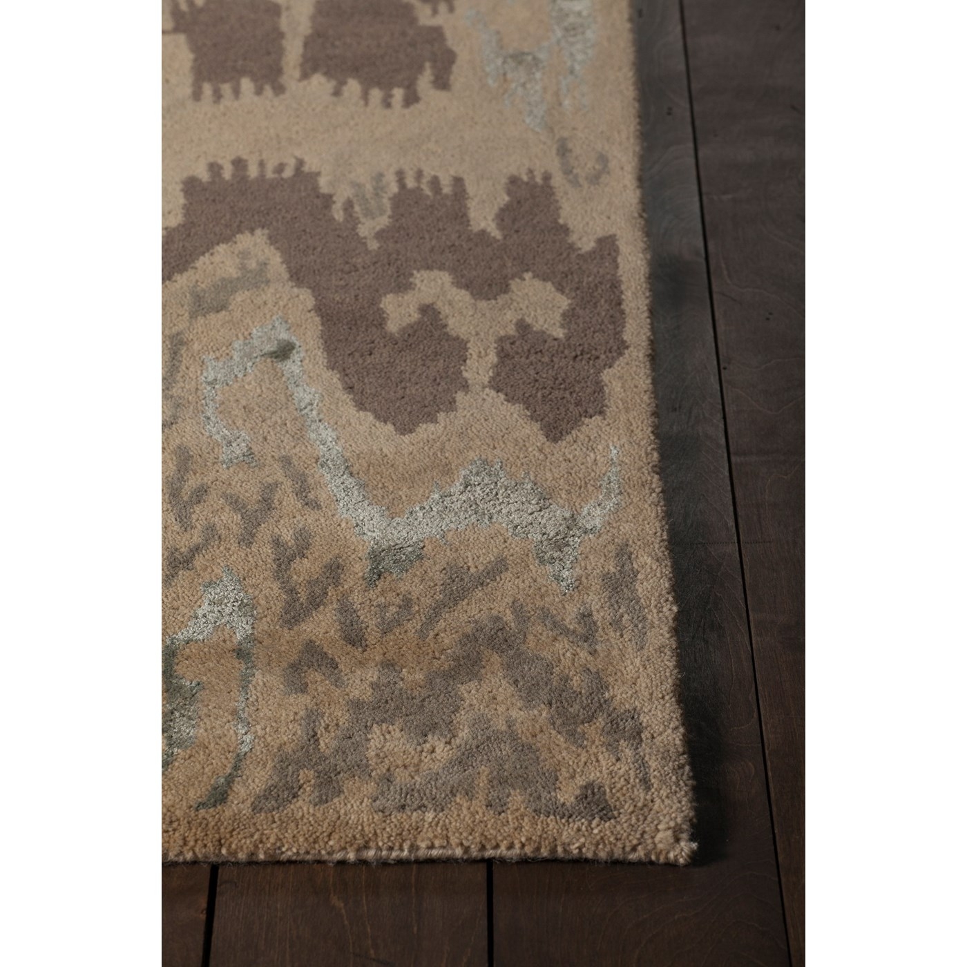 Rupec Wool/Viscose Rectangular Handmade Rug, 9' x 13'