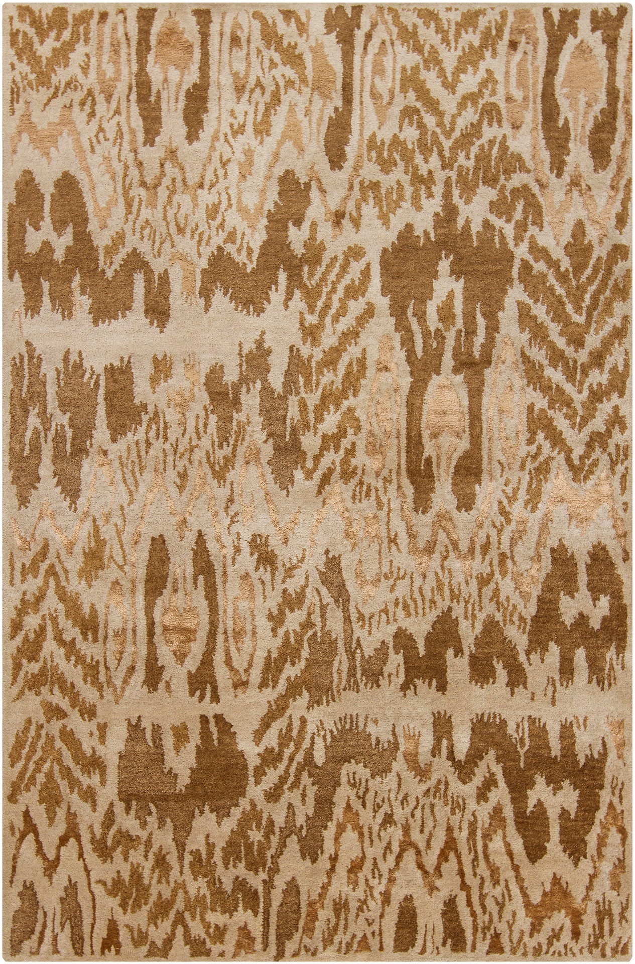 Rupec Wool/Viscose Rectangular Handmade Rug, Composition 2