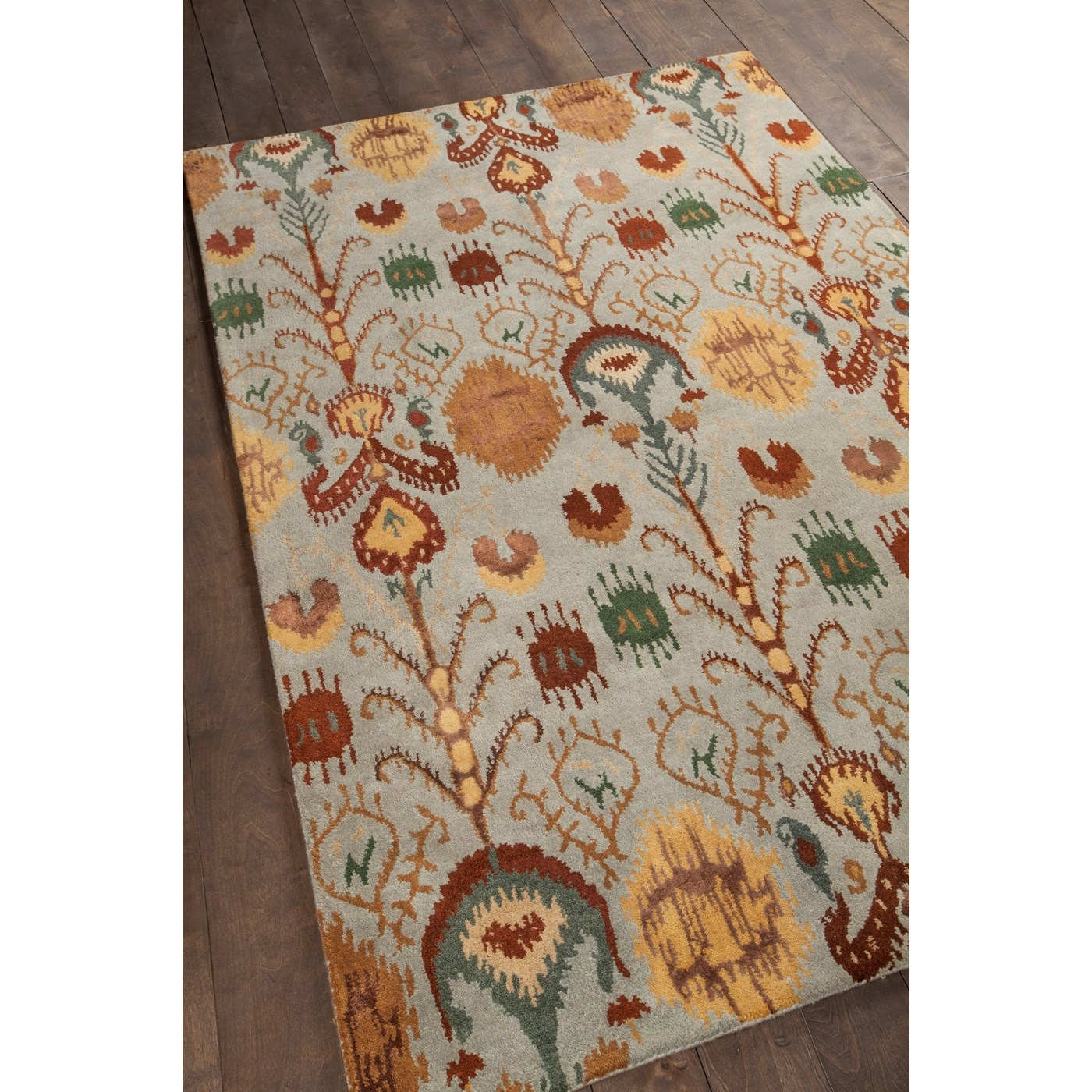 Rupec Wool/Viscose Rectangular Handmade Rug, 9' x 13'