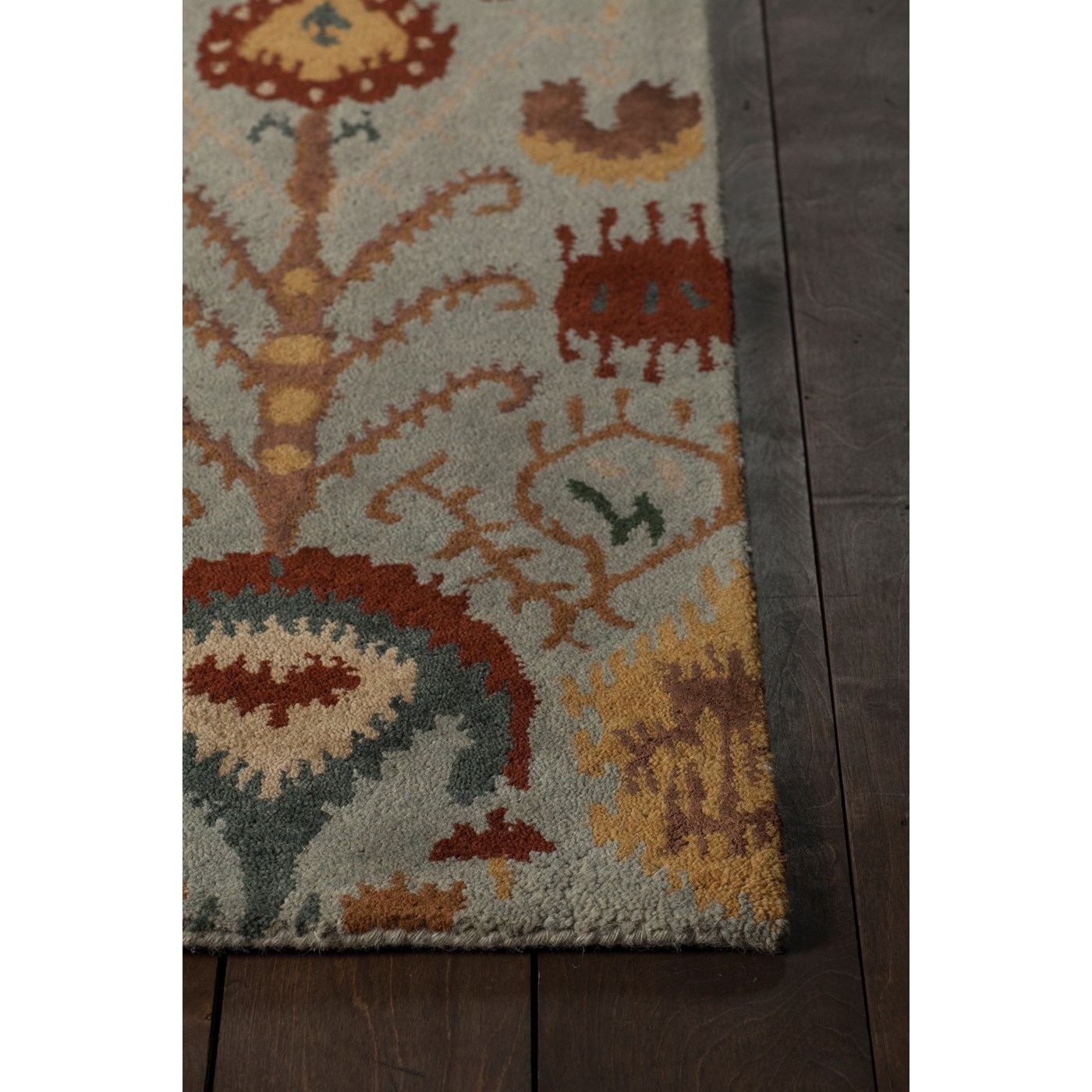 Rupec Wool/Viscose Rectangular Handmade Rug, Composition 3