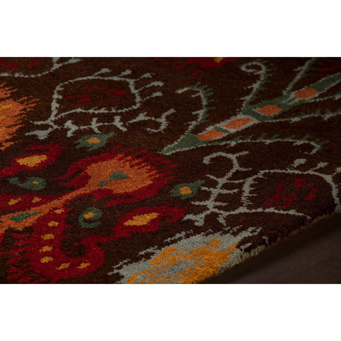 Rupec Wool/Viscose Rectangular Handmade Rug, Composition 3