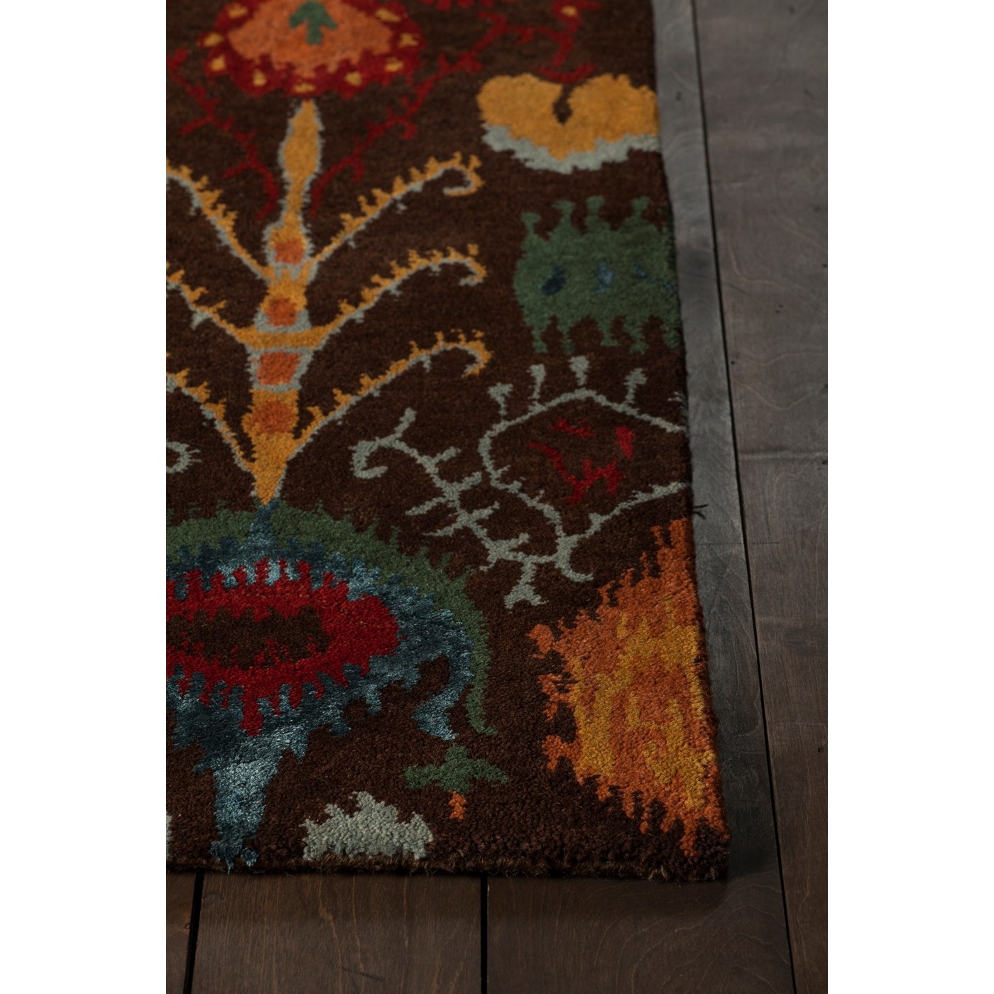 Rupec Wool/Viscose Rectangular Handmade Rug, 9' x 13'