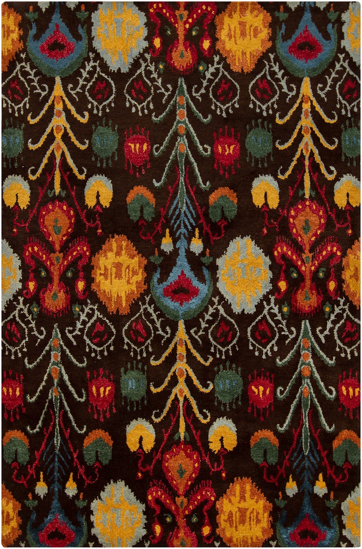 Rupec Wool/Viscose Rectangular Handmade Rug, Composition 3
