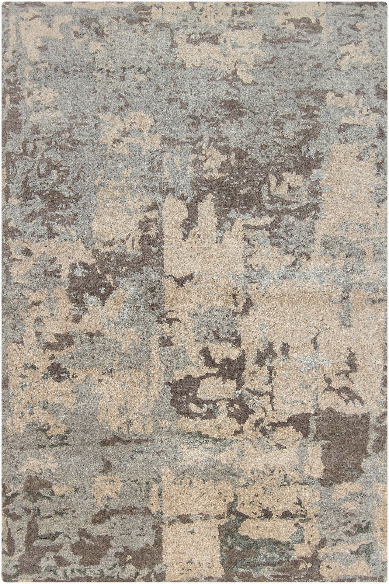 Rupec Wool/Viscose Rectangular Handmade Rug, 9' x 13'