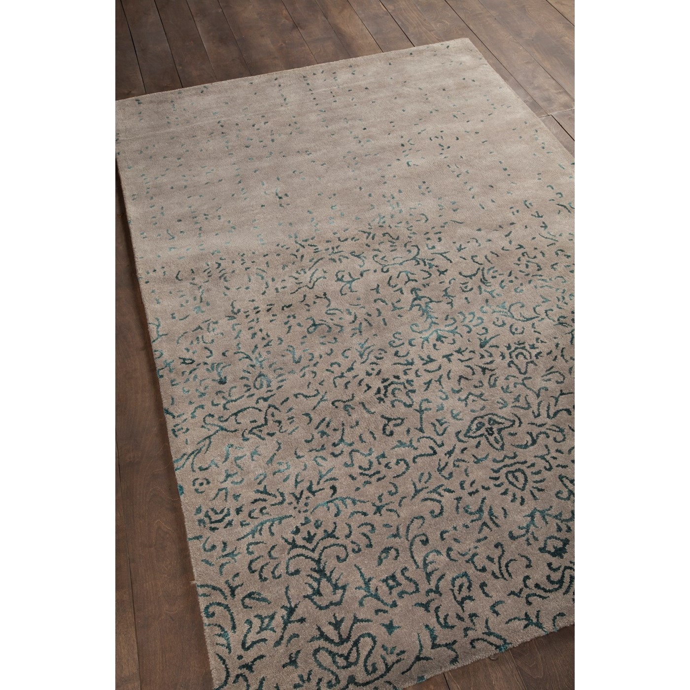 Rupec Wool/Viscose Rectangular Handmade Rug, Composition 5