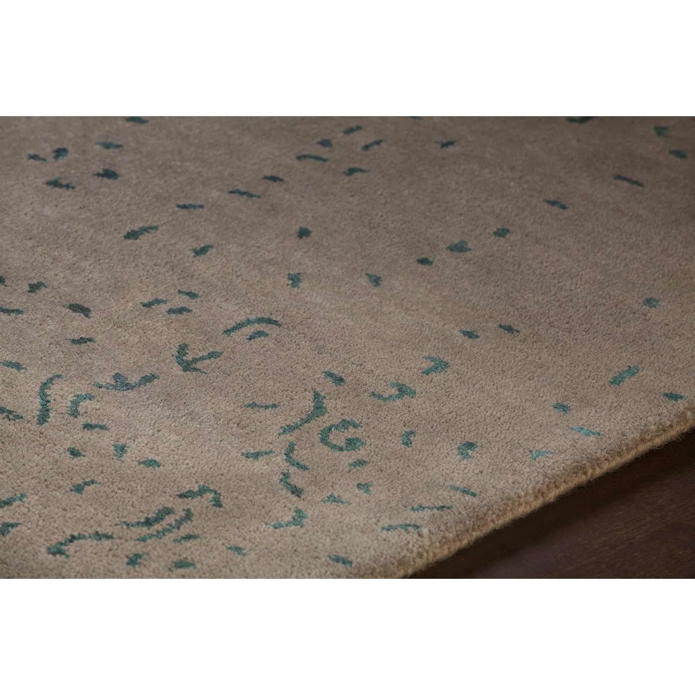 Rupec Wool/Viscose Rectangular Handmade Rug, 9' x 13'