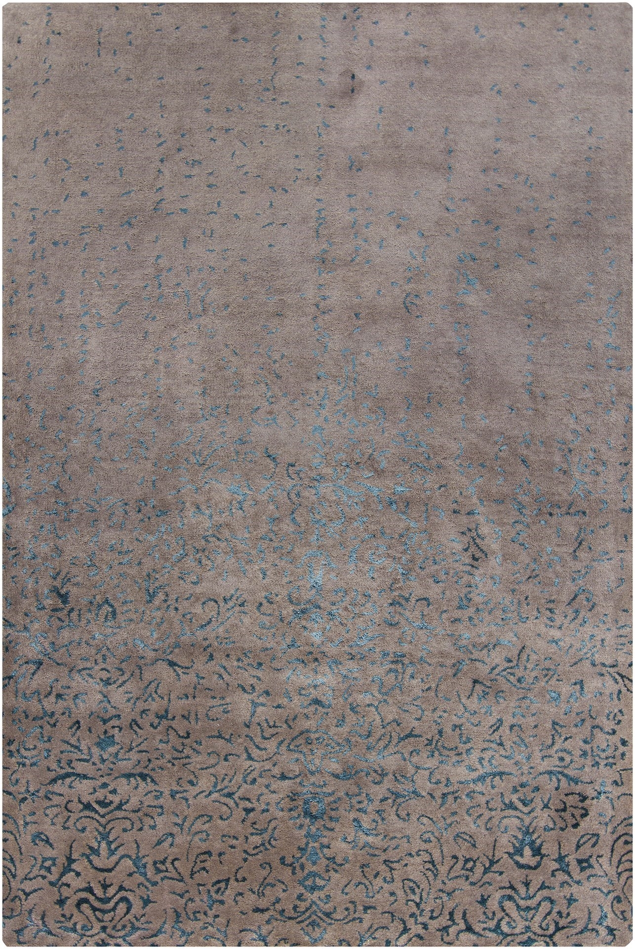 Rupec Wool/Viscose Rectangular Handmade Rug, 9' x 13'