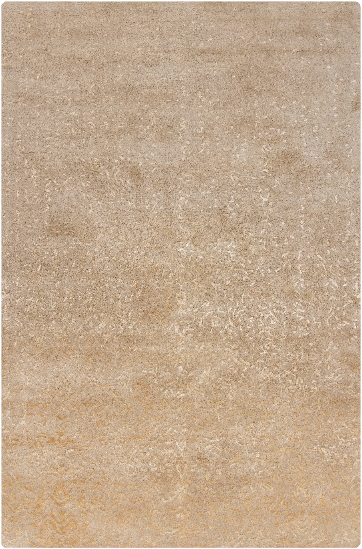 Rupec Wool/Viscose Rectangular Handmade Rug, Composition 5
