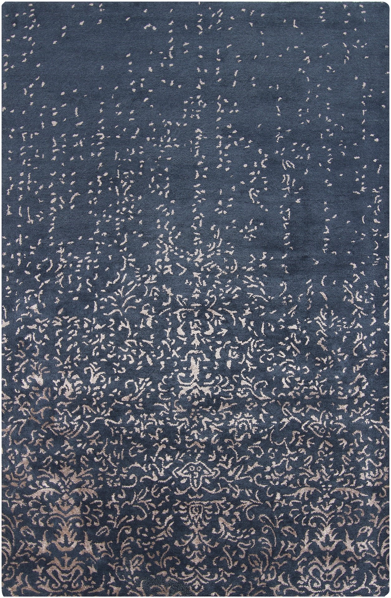 Rupec Wool/Viscose Rectangular Handmade Rug, Composition 5