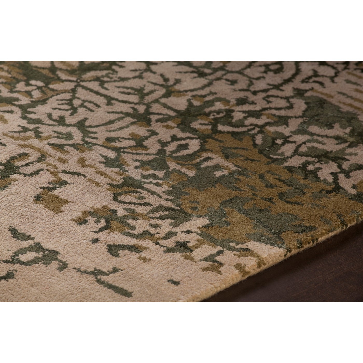 Rupec Wool/Viscose Rectangular Handmade Rug, Composition 7