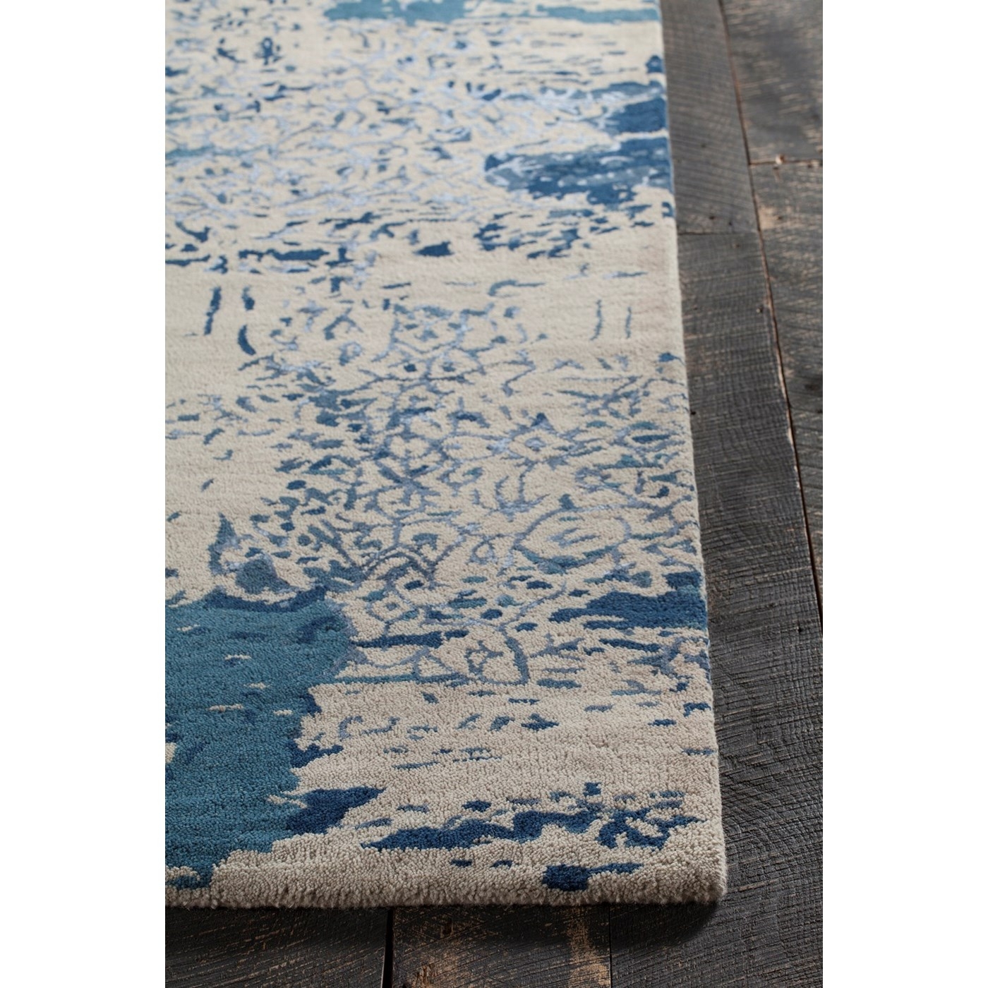 Rupec Wool/Viscose Rectangular Handmade Rug, Composition 7