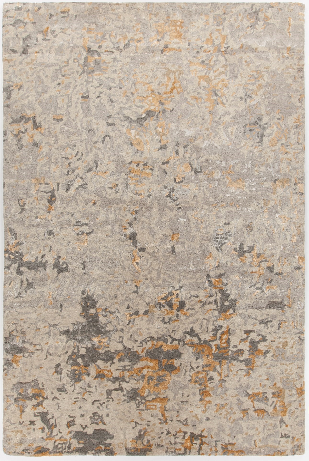 Rupec Wool/Viscose Rectangular Handmade Rug, Composition 8