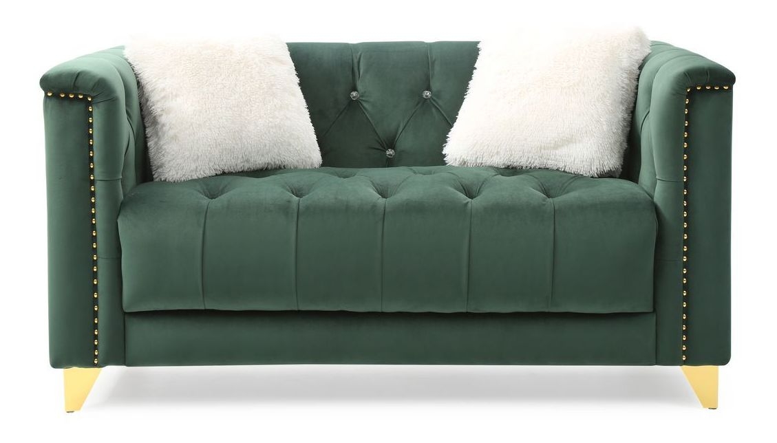 Russell Tufted Velvet Loveseat