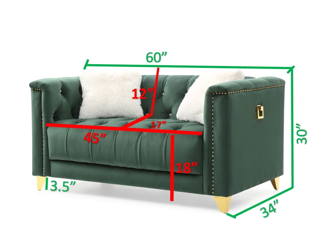 Russell Tufted Velvet Living Room Set