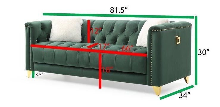 Russell Tufted Velvet Living Room Set