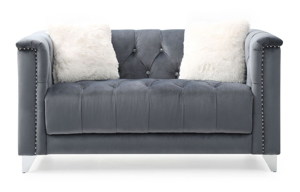Russell Tufted Velvet Loveseat