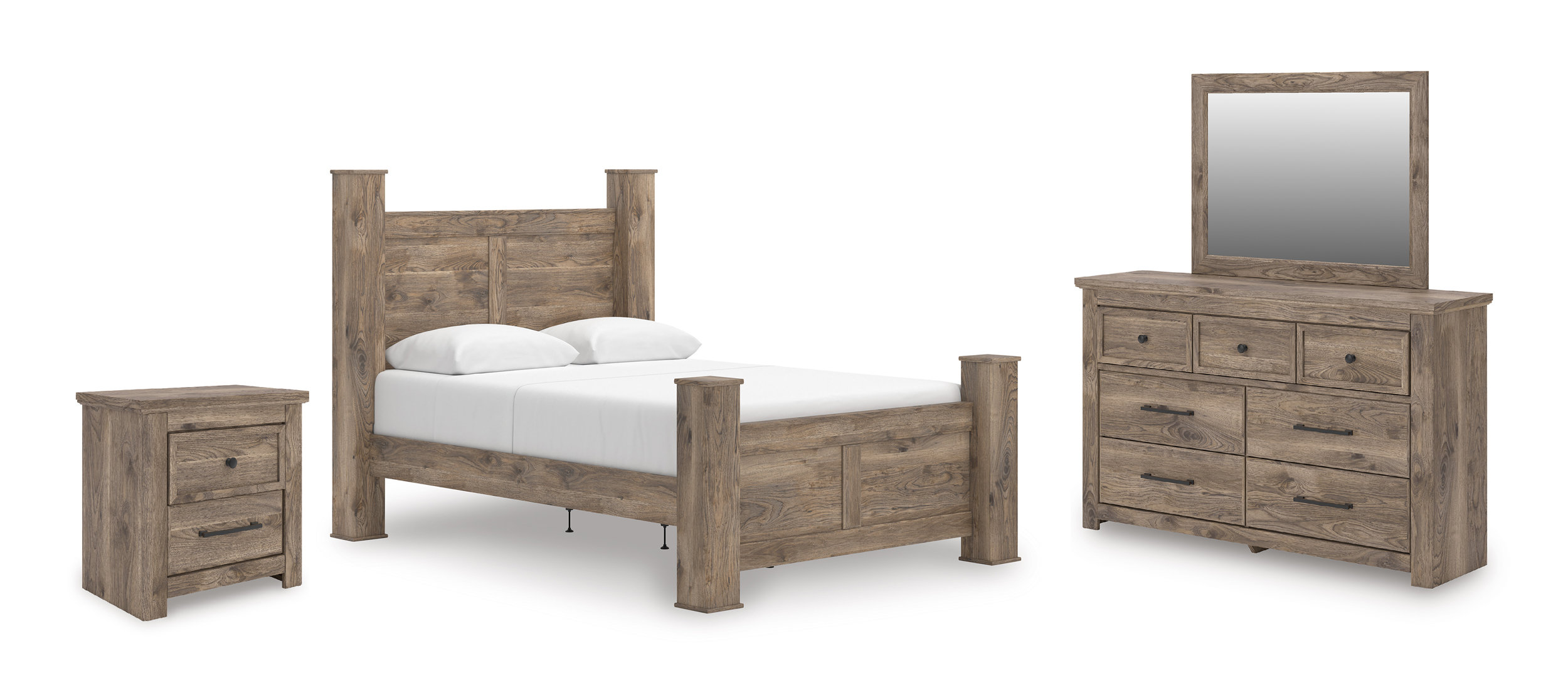 Rusticott MDF Poster Bedroom Set
