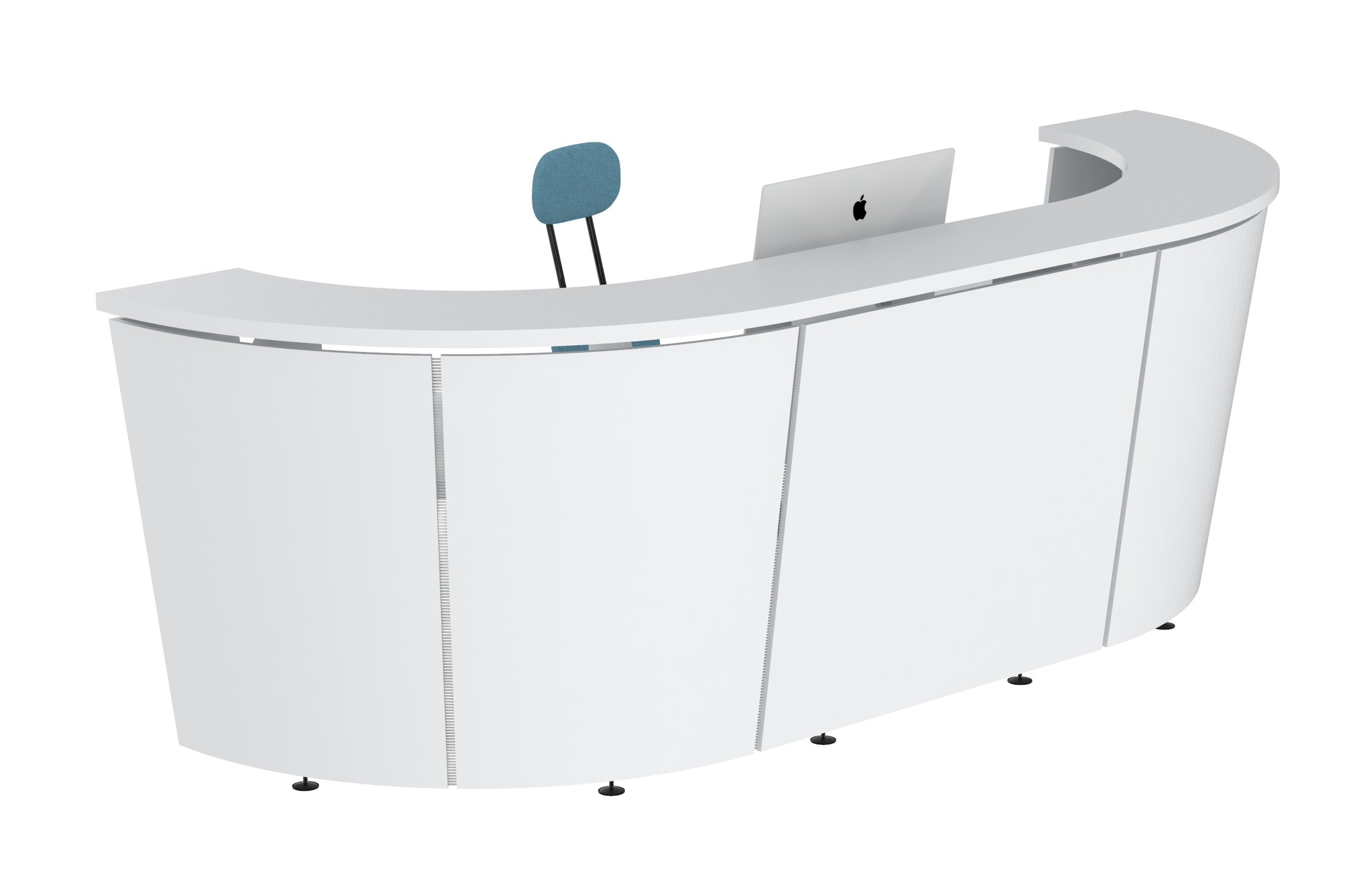 Tera 132" U-Shape Reception Desk by NARBUTAS