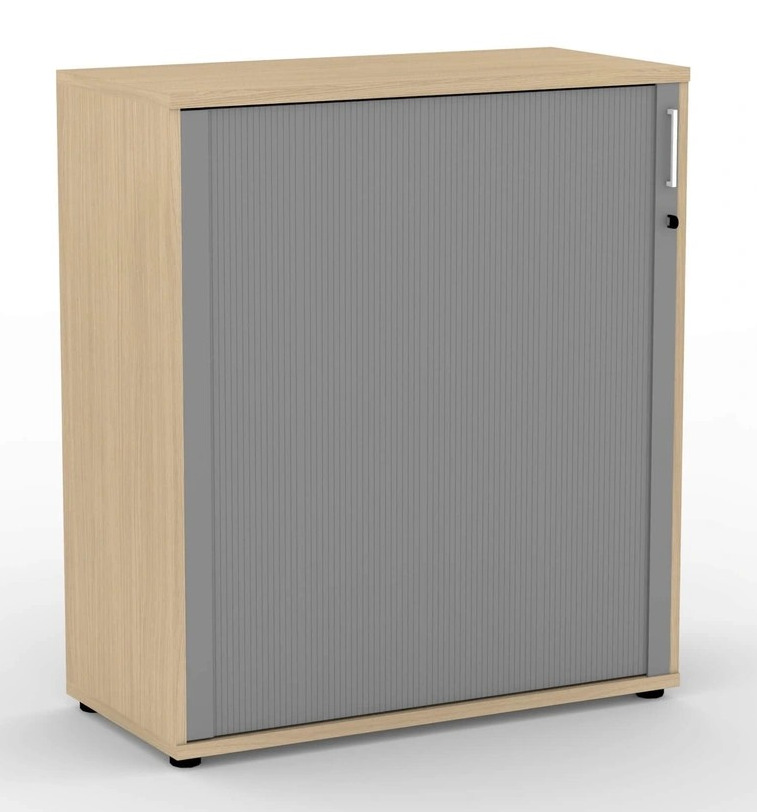 Uni Plus H44.1" Office Cabinet w/Tambour Lockable Door