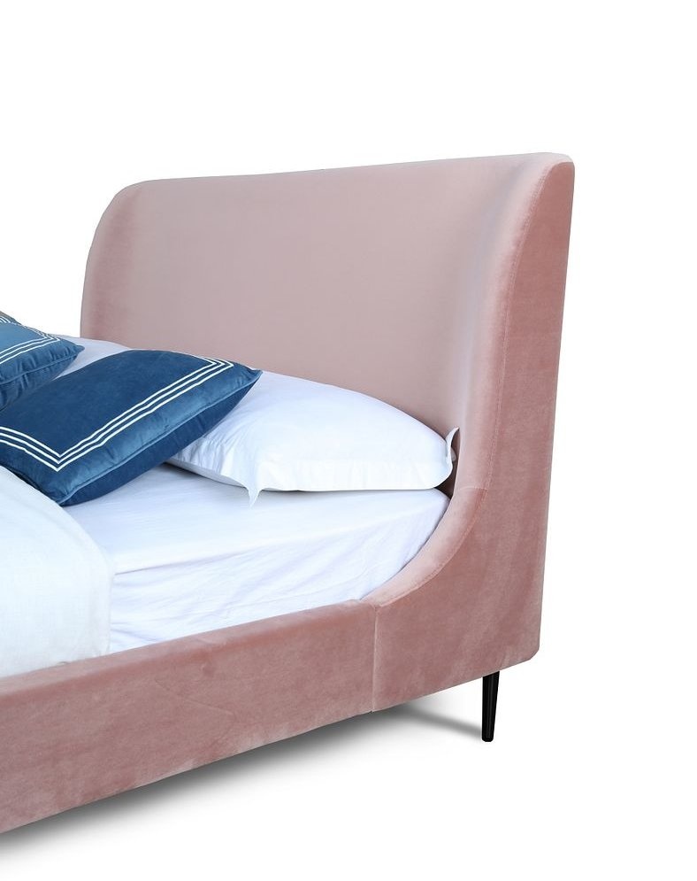 Heather Velvet Platform Full Size Bed