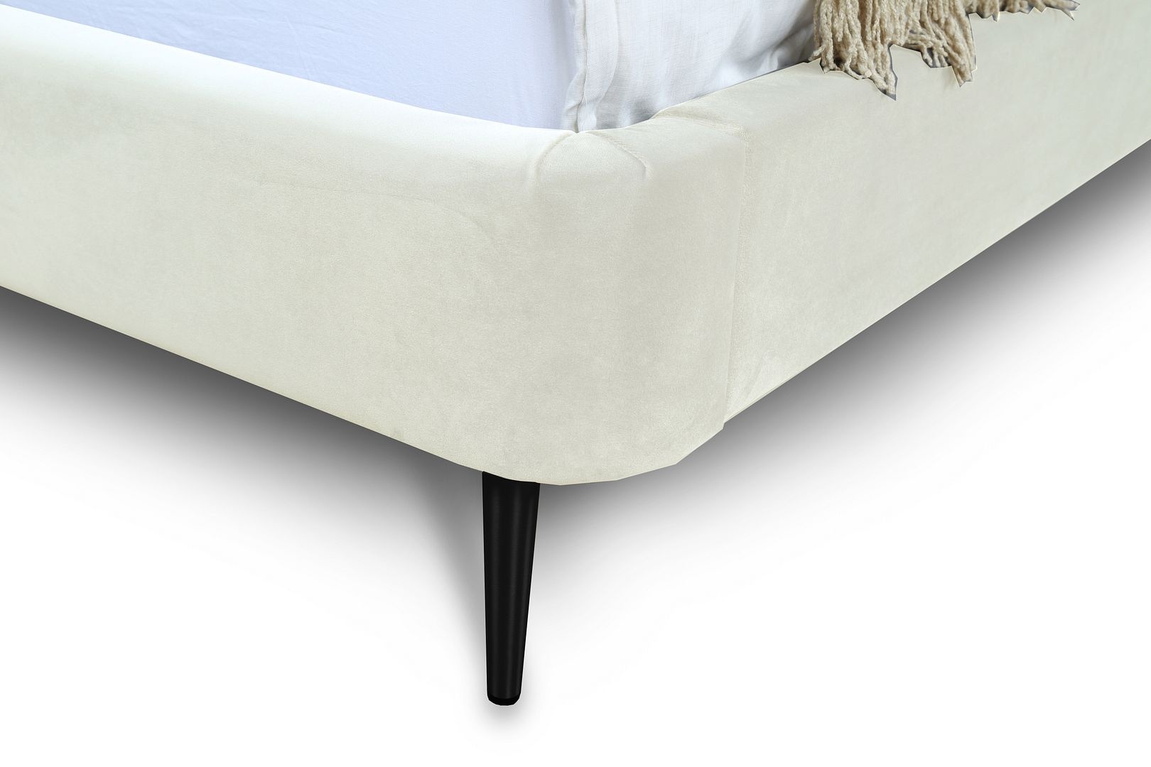 Heather Velvet Platform Queen Size Bed