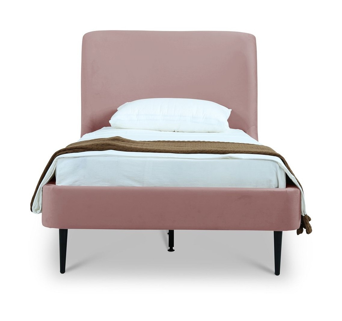 Heather Velvet Platform Twin Size Bed