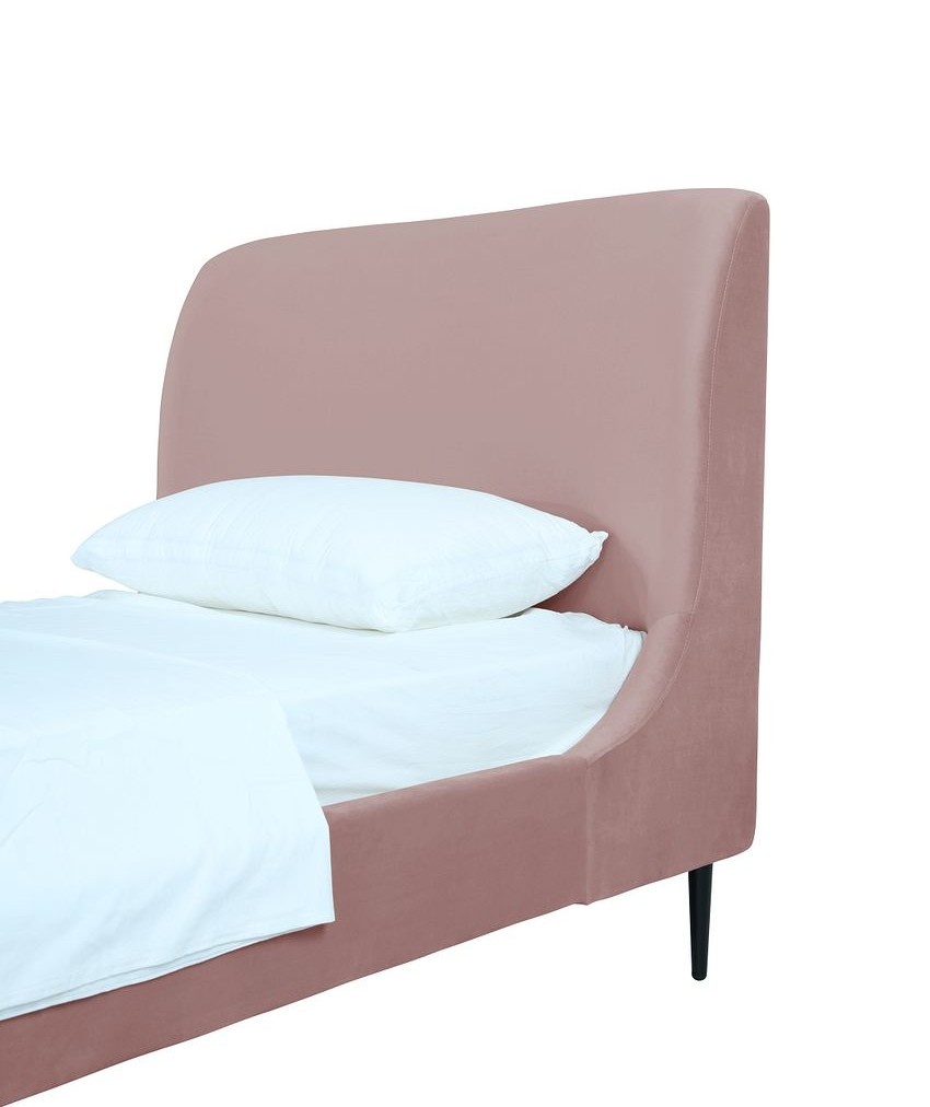 Heather Velvet Platform Twin Size Bed