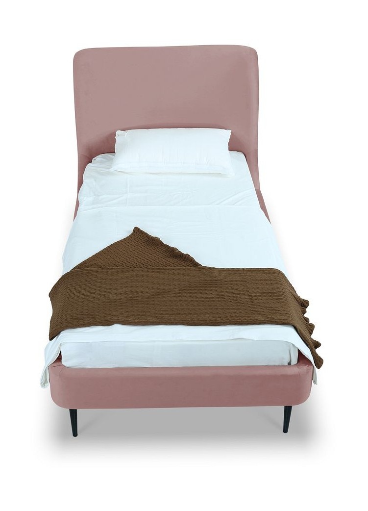 Heather Velvet Platform Twin Size Bed