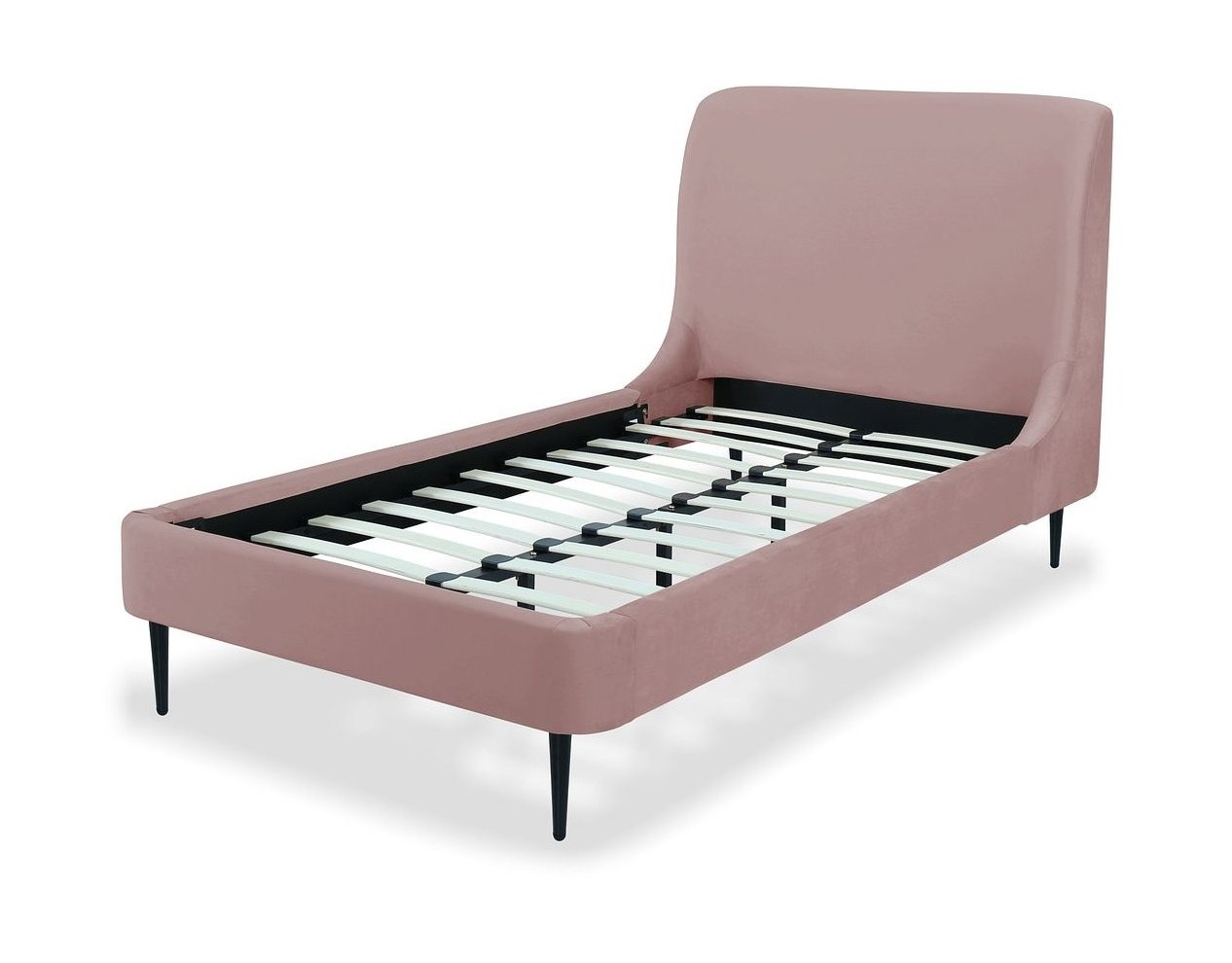 Heather Velvet Platform Twin Size Bed