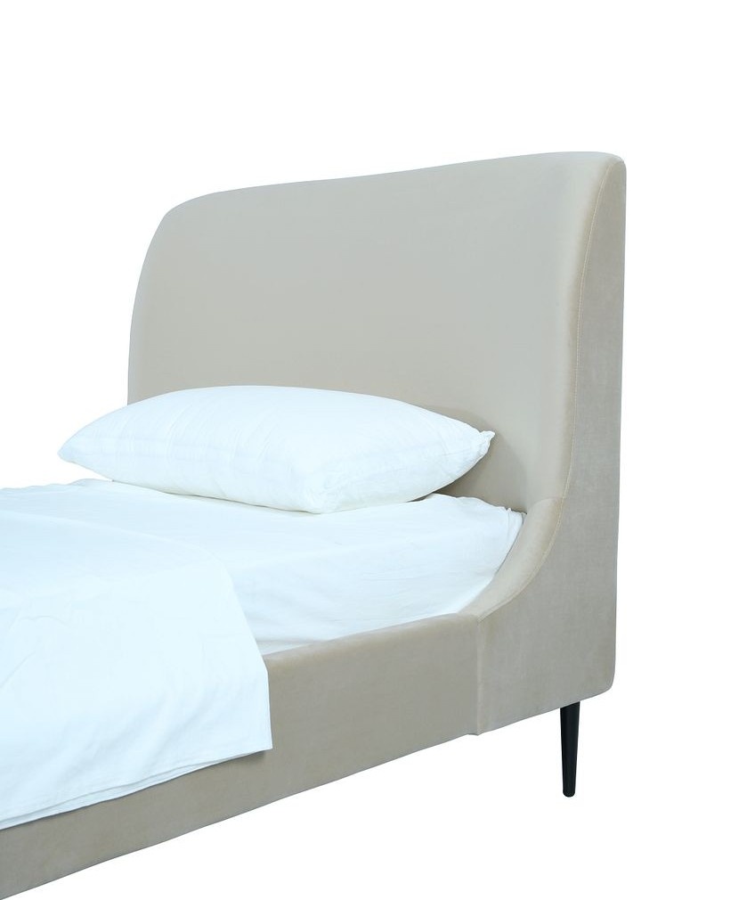 Heather Velvet Platform Twin Size Bed