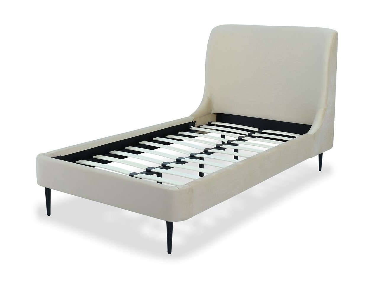Heather Velvet Platform Twin Size Bed