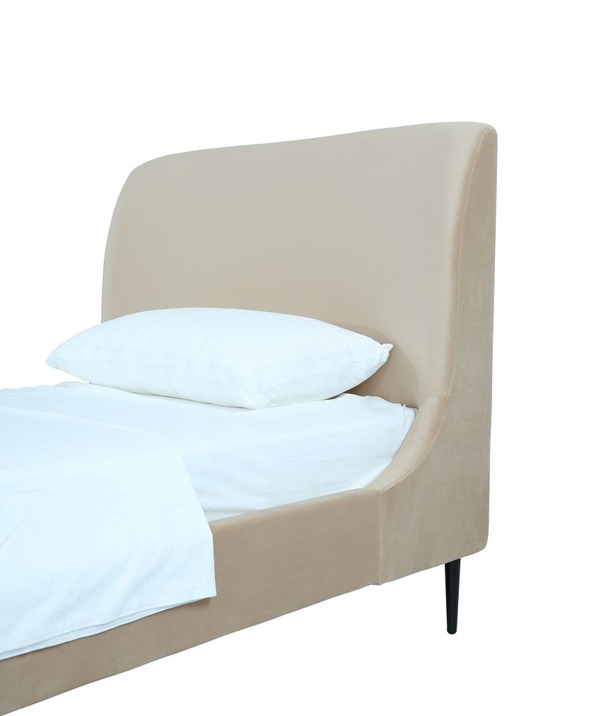 Heather Velvet Platform Twin Size Bed
