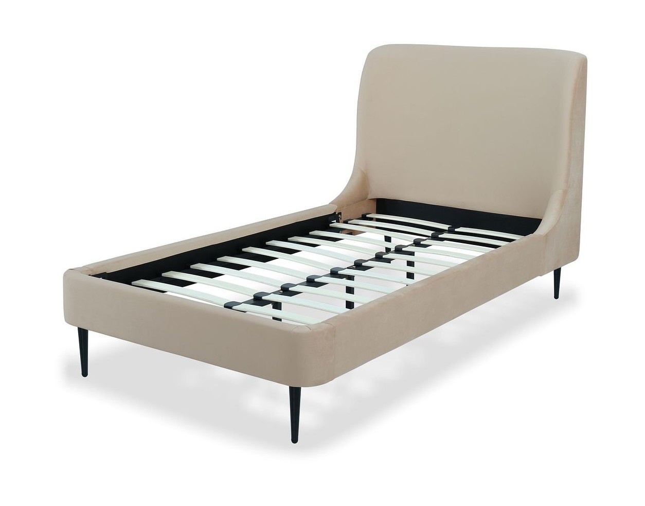 Heather Velvet Platform Twin Size Bed