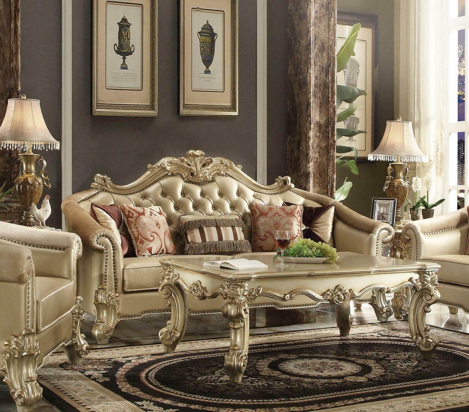 Vendome II Sofa With 6 Pillows - Thumbnail 3