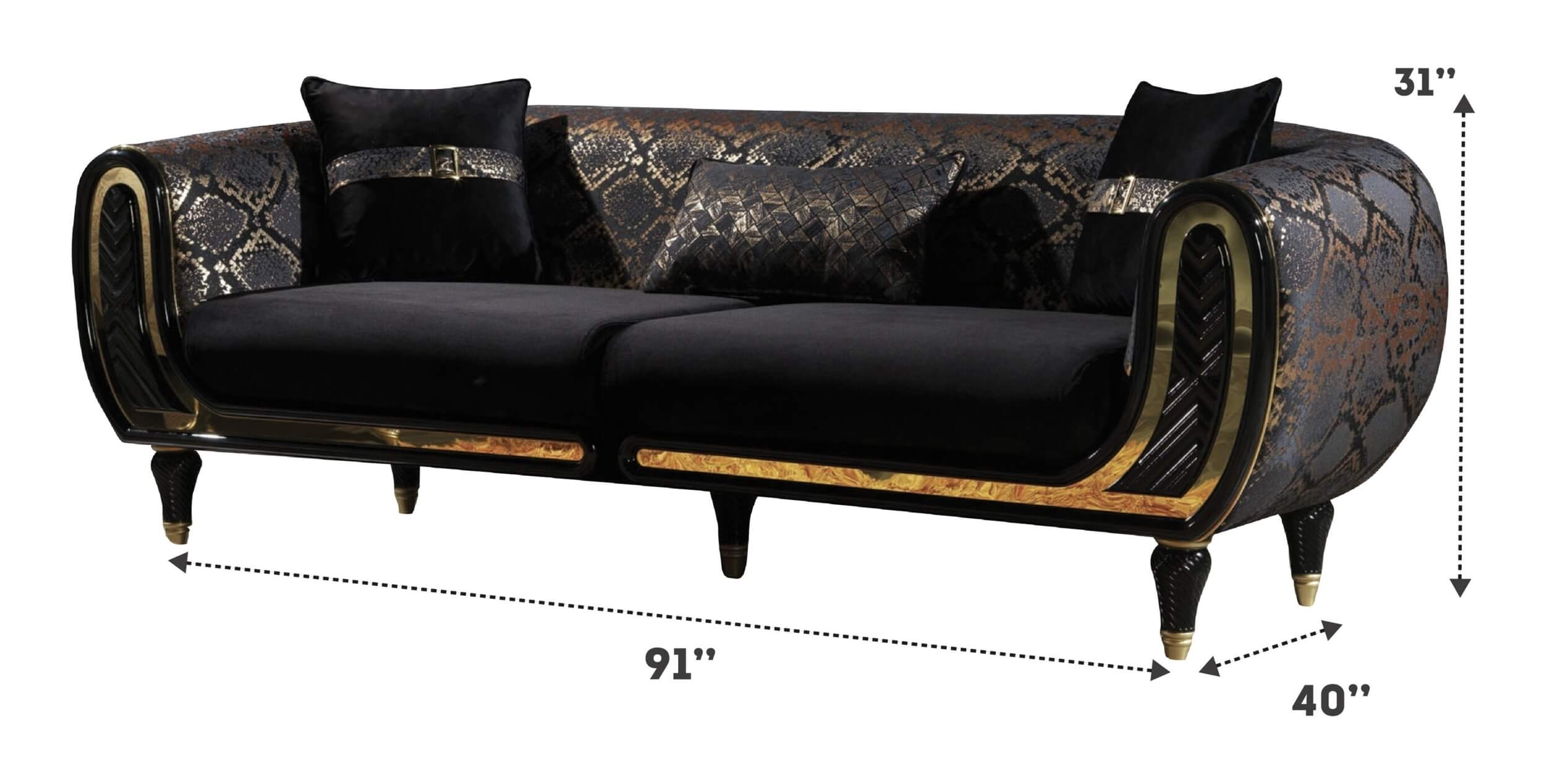 Lima Velvet Sofa