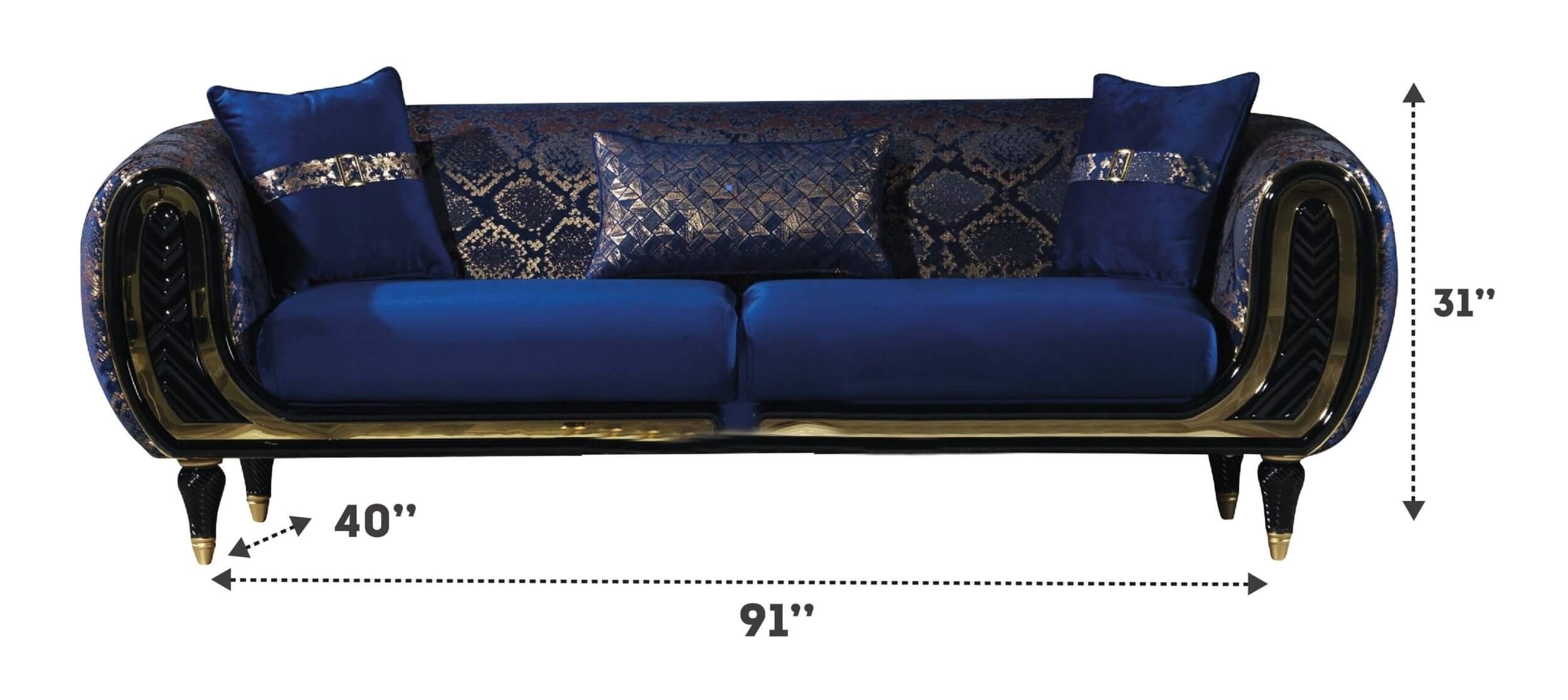 Lima Velvet Sofa