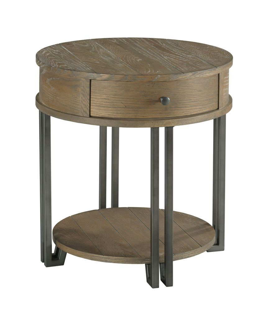Saddletree-Hamilton Round Chairside Table